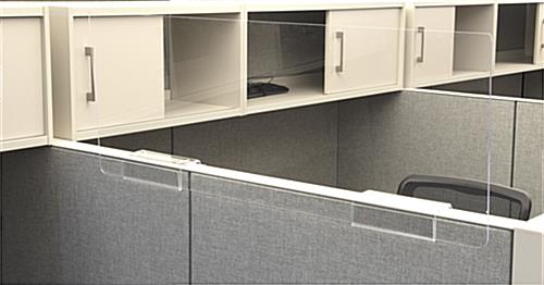 Clear acrylic cubicle extender with hardware included 