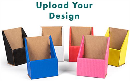  Custom cardboard pamphlet holders come in six assorted colors
