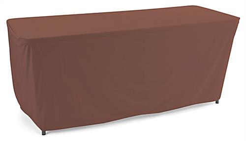 Convertible table cloth with solid brown color