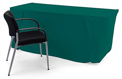 Convertible table cover with custom printing and overlock stitching
