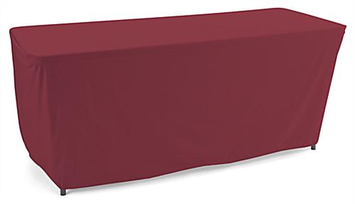Convertible table cloth with solid burgundy color 