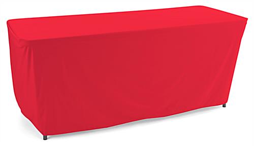 Convertible table cloth with vibrant red color