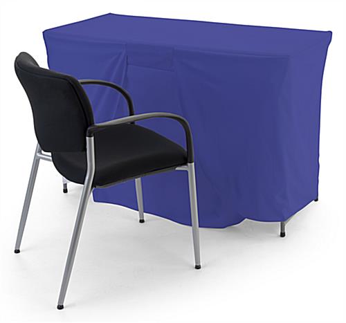 Convertible table cover with custom printing and size adjustable coverage
