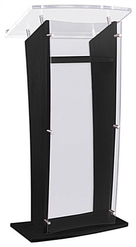 Clear replacement panel for CVWD series lecterns with acrylic design