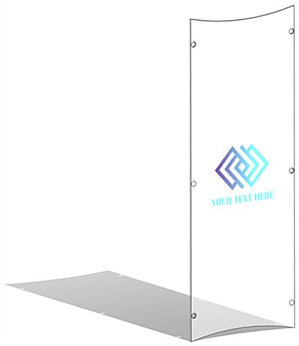 Custom UV printed clear replacement panel for CVWD series lecterns