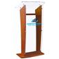 Acrylic Speaking Stand with Custom Printing, Maple