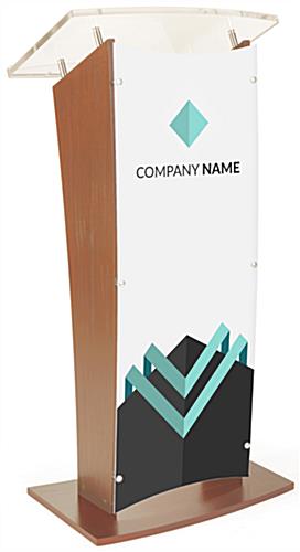 Customized Public Speaking Lectern with UV Graphics