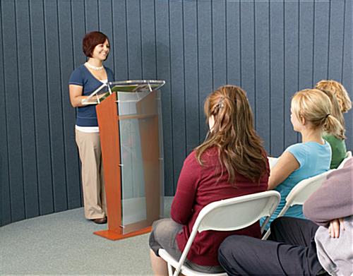 Maple Wood Public Speaking Stand for Presentations