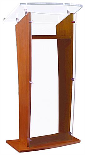 Book Stop Lip Maple Wood Public Speaking Stand 