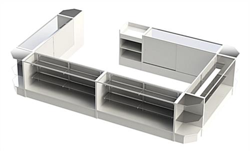 White Cash Wrap & Counter Setup 
