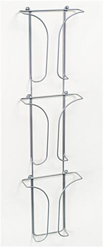 TRIPLE TIER Wall Mounted Magazine Rack White by The Metal House 
