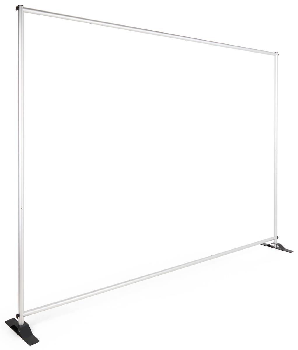 Back drop banner with numbered assembly frame 