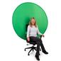 Person Sitting in Chair with Green Screen