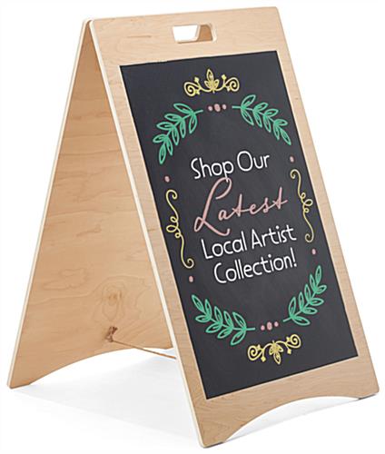 A-frame chalkboard with sustainability in mind