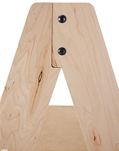 A-frame shelf with minimal assembly required