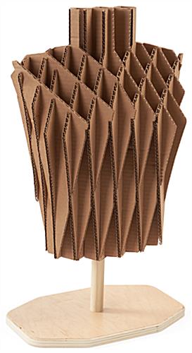 Cardboard mannequin torso is fully recyclable 