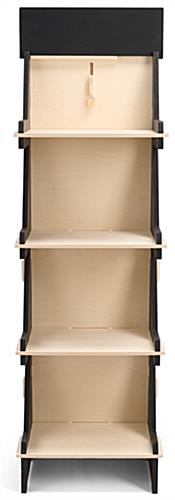 Clothing rack with shelves with material thickness of .70 inches