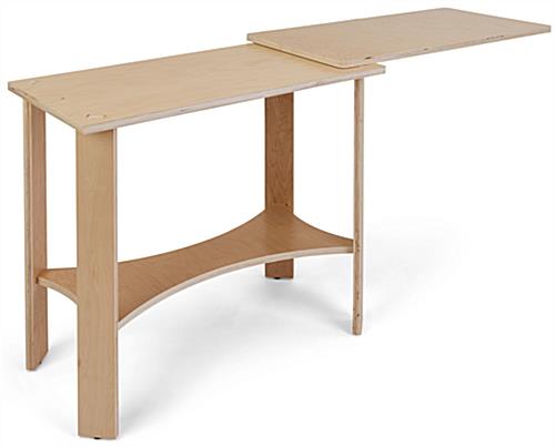 Wooden knockdown table attachment for DBSAT1 with natural color finish 