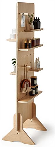 Modern pegboard shelving with pack of 40 wooden pegs 