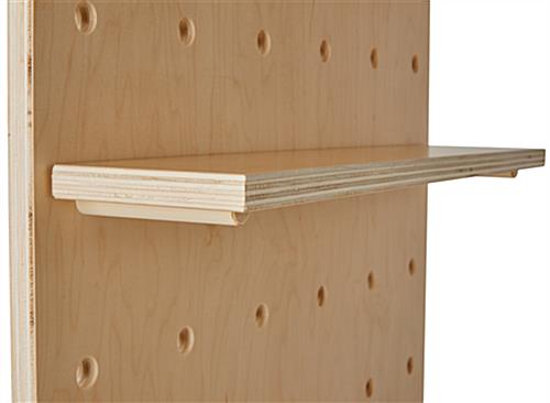 Modern pegboard shelving with 8 modular shelves 