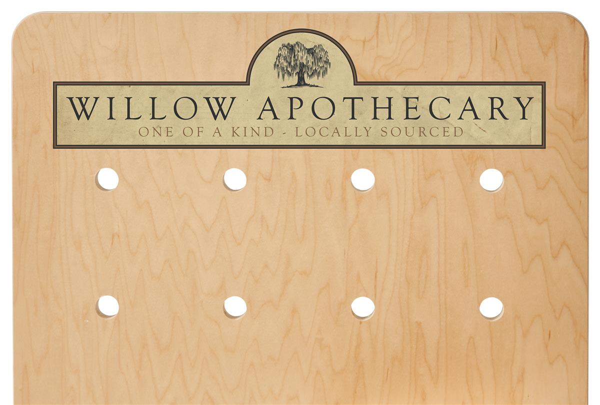 Pegboard Retail Display EcoFriendly Poplar Wood Build