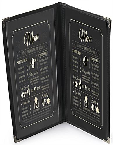 Beverage Menu Book with Synthetic Leather Border