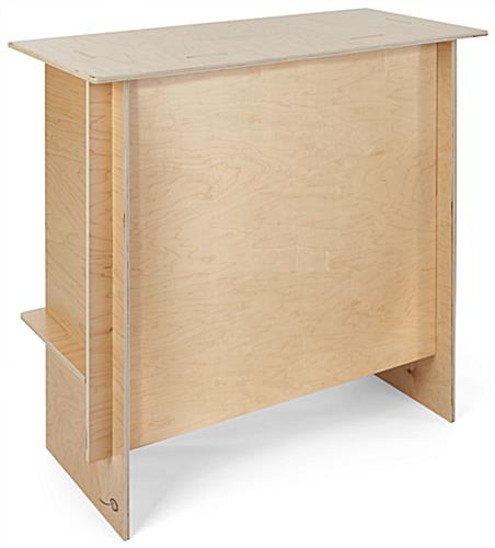 Portable wooden sales counter with minimal and modern design