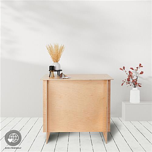 Portable wooden sales counter with 40 x 18 countertop