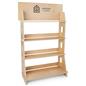 Custom-printed wooden shelf stand with poplar wood construction 