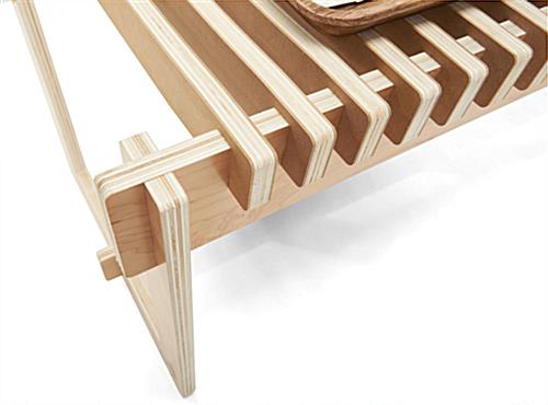 Slat bench with Japanese joint details 