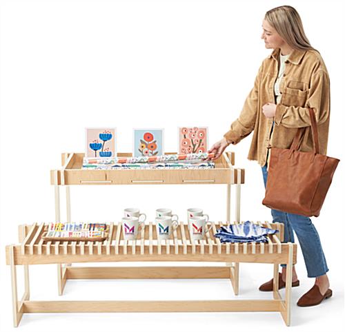 Slat bench with eco-friendly construction 