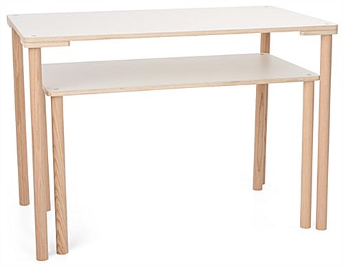 Wood Nesting Tables with 30 lbs. Weight Capacity 