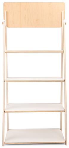 White Ladder Shelves with Multi Tier Feature 