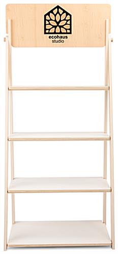 Wooden Ladder Shelves with 4-Tier Feature 