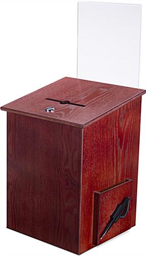 Wood Suggestion Box with Sign Holder | Countertop