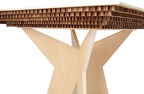 Boutique display table with 5 honeycomb cardboard layers