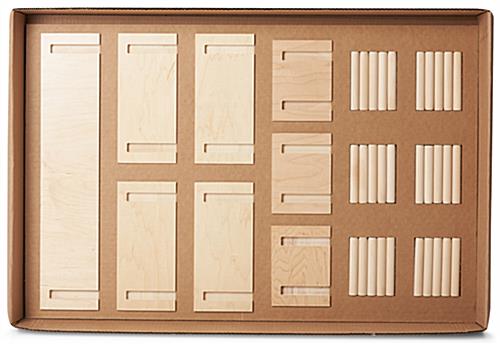 Wall mount swinging pegboard with flat-pack shipping