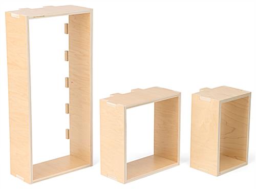 Box shelves for DBWMSL slatwall panels with 3-shelf set 