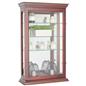 Wood curio cabinet with tempered glass