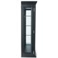 Wall mounted curio cabinet with black finish