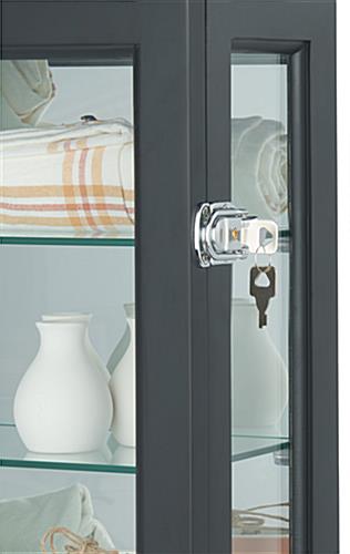 Wall mounted curio cabinet with key sets