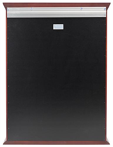 Wall mounted curio cabinet with z-bar mounting