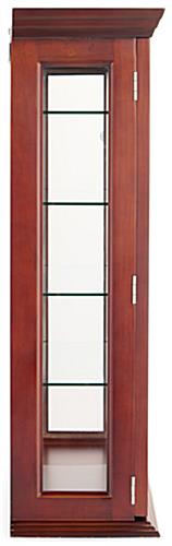 Wall mounted curio cabinet with wood material