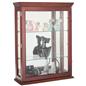 Wall mounted curio cabinet with adjustable shelves