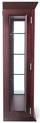 Wall mounted curio cabinet with front open door