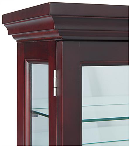 Mirrored curio cabinet with a front open door 