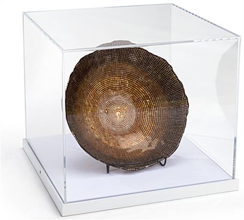 Bowl Displayed Inside Tabletop Gallery Display Showcase