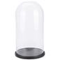 Glass domes with bases have 24 inch height
