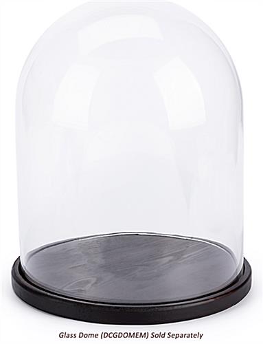 Glass dome wood bases with cloche sold separately