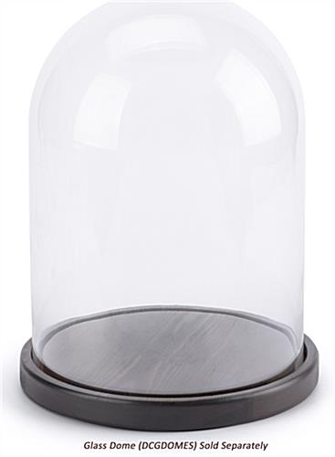 Glass dome wood bases with cloche sold separately